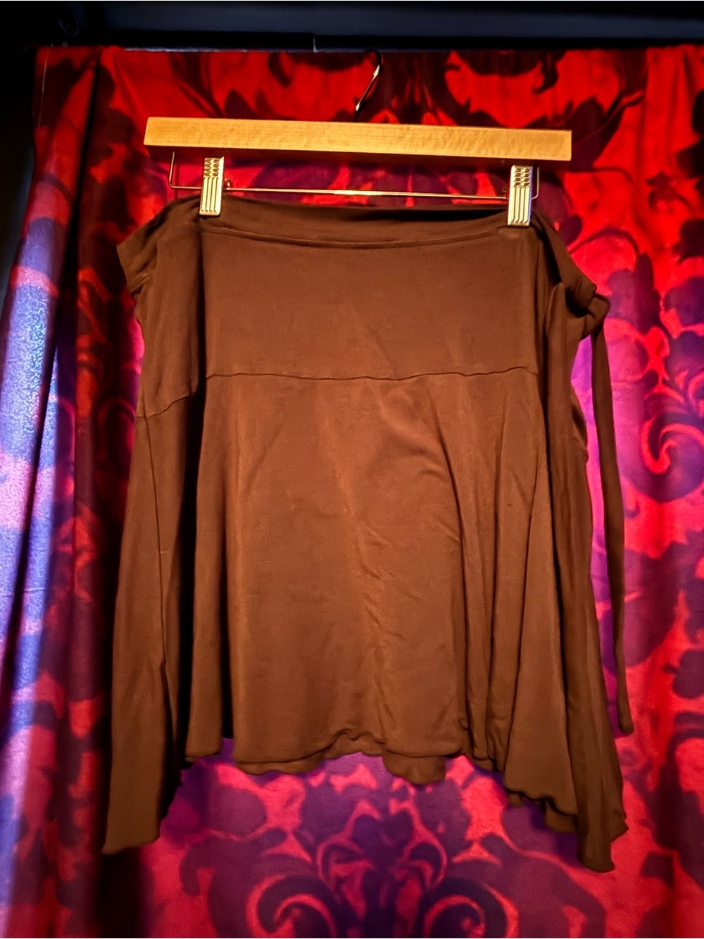 Merona Brown Flowing A-Line Skirt